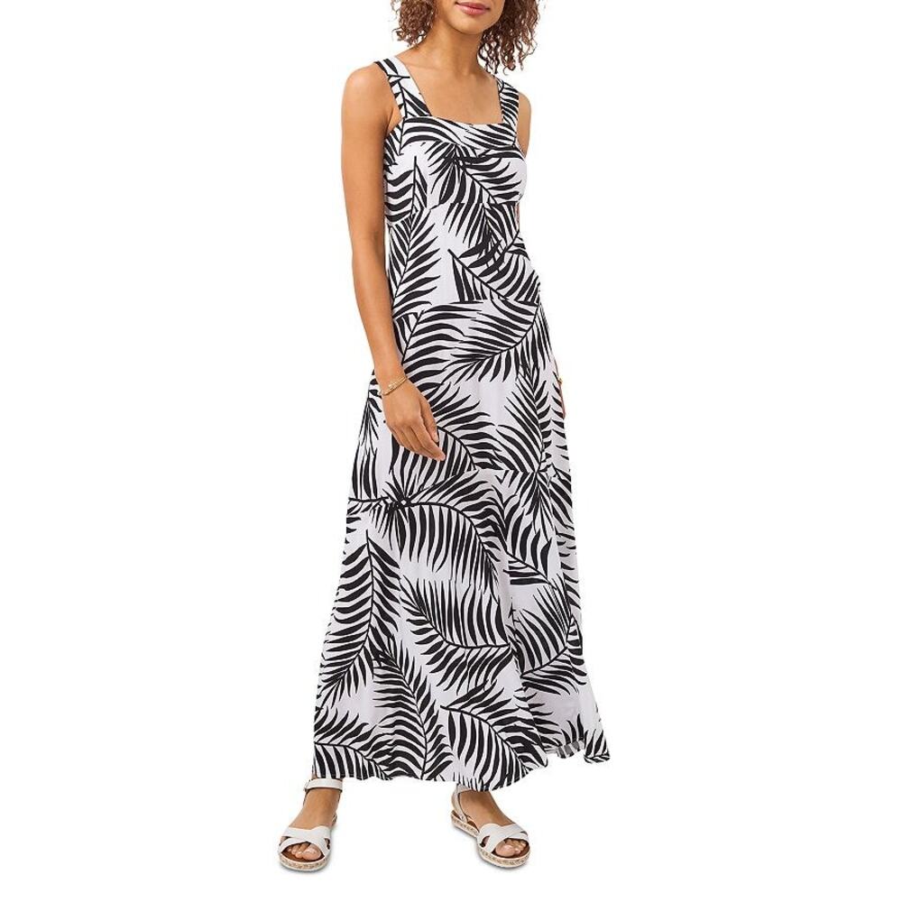 Vince Camuto | Palm Print Paneled Maxi Dress – Size M (Gently Worn)‎